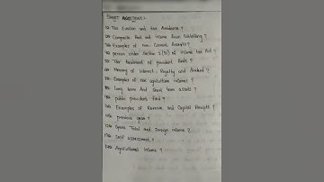 INCOME TAX IMP QUESTIONS