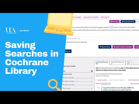 Saving a Search in CochraneLibrary