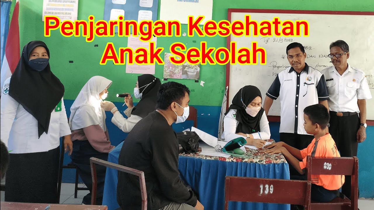 Penjaringan Kesehatan Anak Sekolah || Tim Puskesmas Noling || di SMP Negeri 1 Noling Tahun 2022