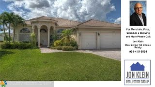 12040 NW 49th Dr, Coral Springs, FL Presented by Jon Klein.