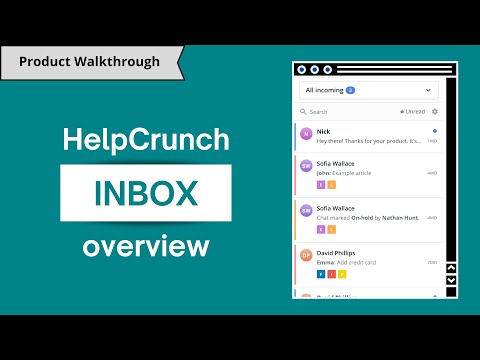 HelpCrunch Inbox Overview - video from HelpCrunch