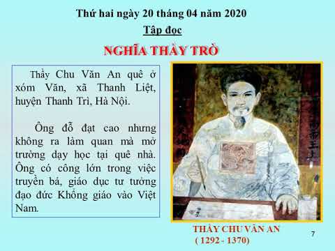 Tập đọc: Nghĩa thầy trò