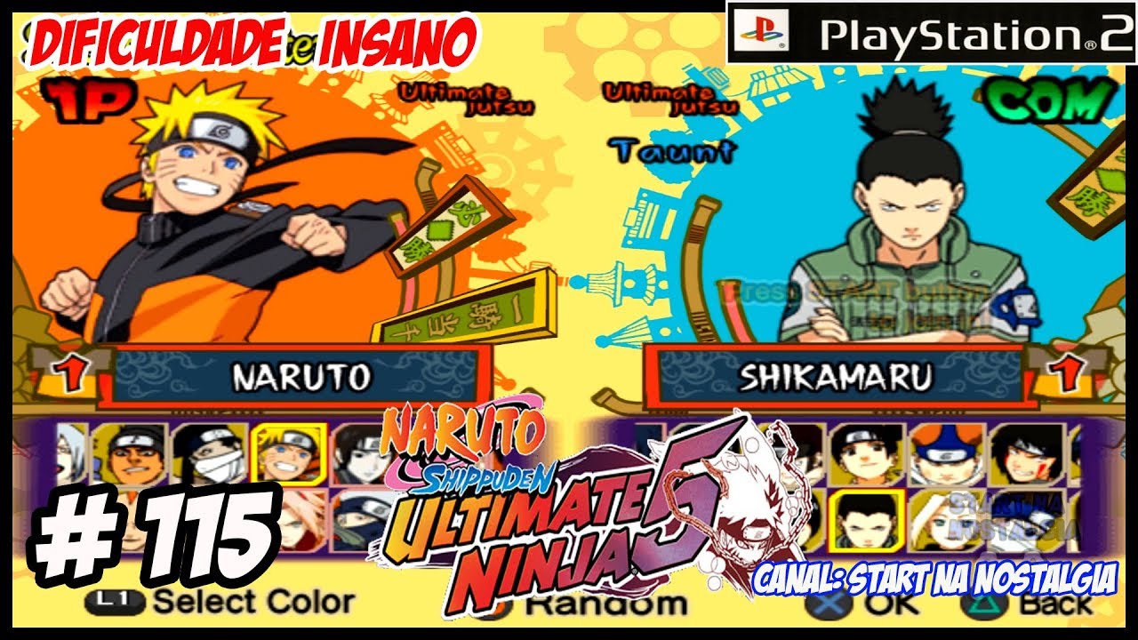 Naruto Shippuden Ultimate Ninja 5 PS2 # 108 Sasori Marionete Vs Orochimaru-  NO INSANO【FULL HD 60FPS】 