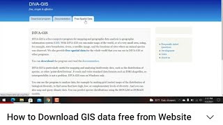 How to Download #Diva GIS data free from Website #GIS #DATA #Arcmap10.5 for begainers #divaGIS