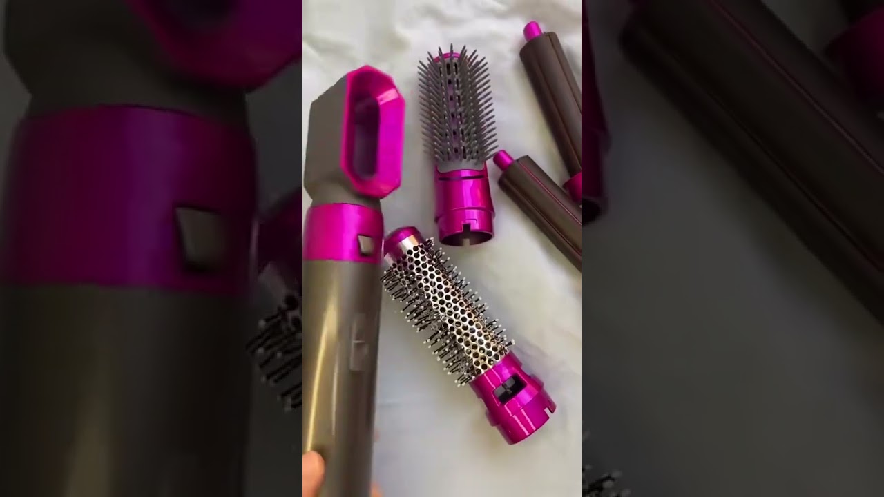 Brosse Soufflante et Sèche-Cheveux 5 en 1 Portable avec Air Chaud