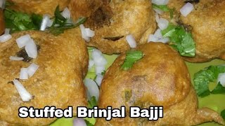 Rainy Season Special Stuffed Brinjal Bajji | Vankaya Bajji | Perfect Snack For Rainy Season |#shorts