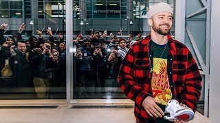 Timberlake unveils new limited edition shoes in Toronto