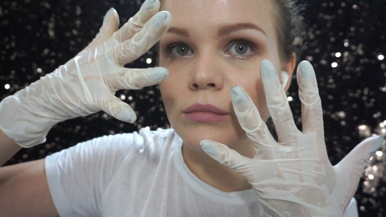 Asmr | Inaudible Whispering | Hand Movements with Latex Gloves 🧤
