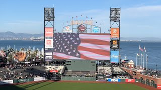 Dodgers @ Giants 2024 | National Anthem 🇺🇸