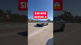 I saw Elon Musk driving a Cybertruck 😱 #elonmusk #cybertruck