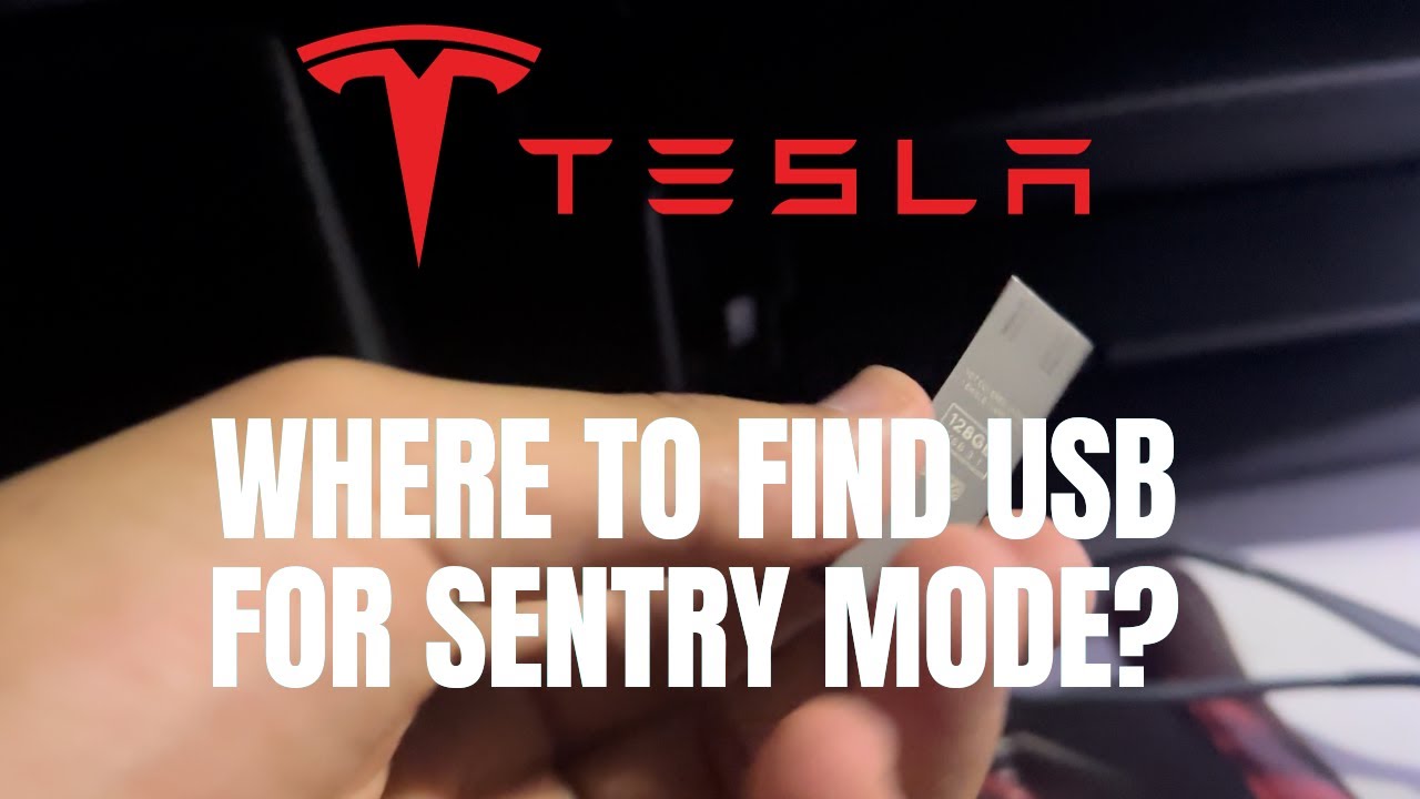 Where To Find Tesla USB Drive For Sentry Mode & Dashcam (2023) - YouTube