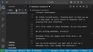 Markdown Tutorial 01 - Introduction (No Comments, Just Good Music)