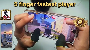 5 finger fastest player [ HANDCAM ] with sensitivity & control code | sharpe Aquos R2 | pubg mobile😍