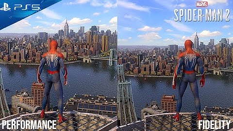 Marvel Spider Man 2 (PS5) Performance vs. Fidelity Mode | Quick Comparison