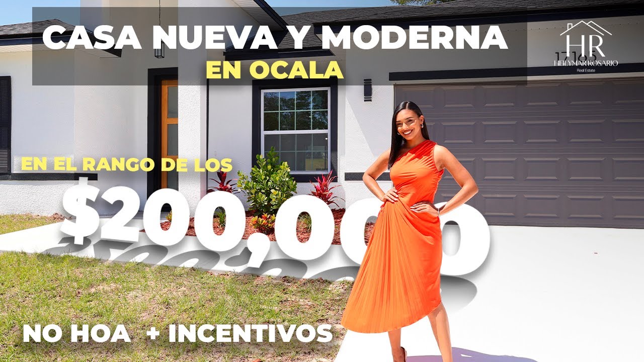 😱 EL PRECIO MÁS BAJO POR  UNA CASA NUEVA 4 HABITACIONES Y MODERNA | OCALA, FL
