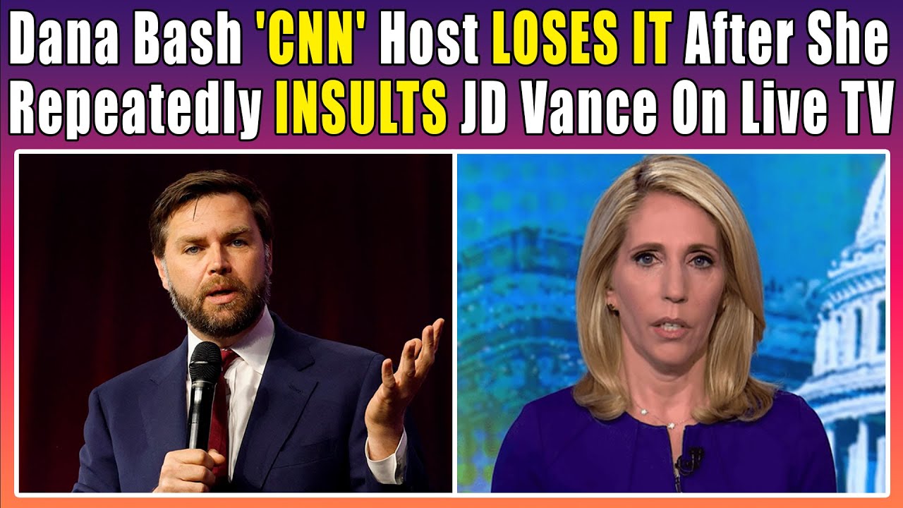 Dana Bash 'CNN' Host LOSES IT After She Repeatedly INSULTS JD Vance On Live TV