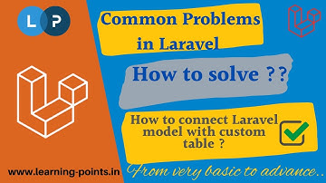 How to connect laravel model with custom table | Eloquent Query with custom table