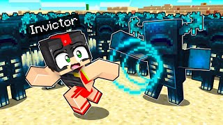 INVICTOR vs 100 WARDEN en Minecraft  BATALLAS DE MOBS