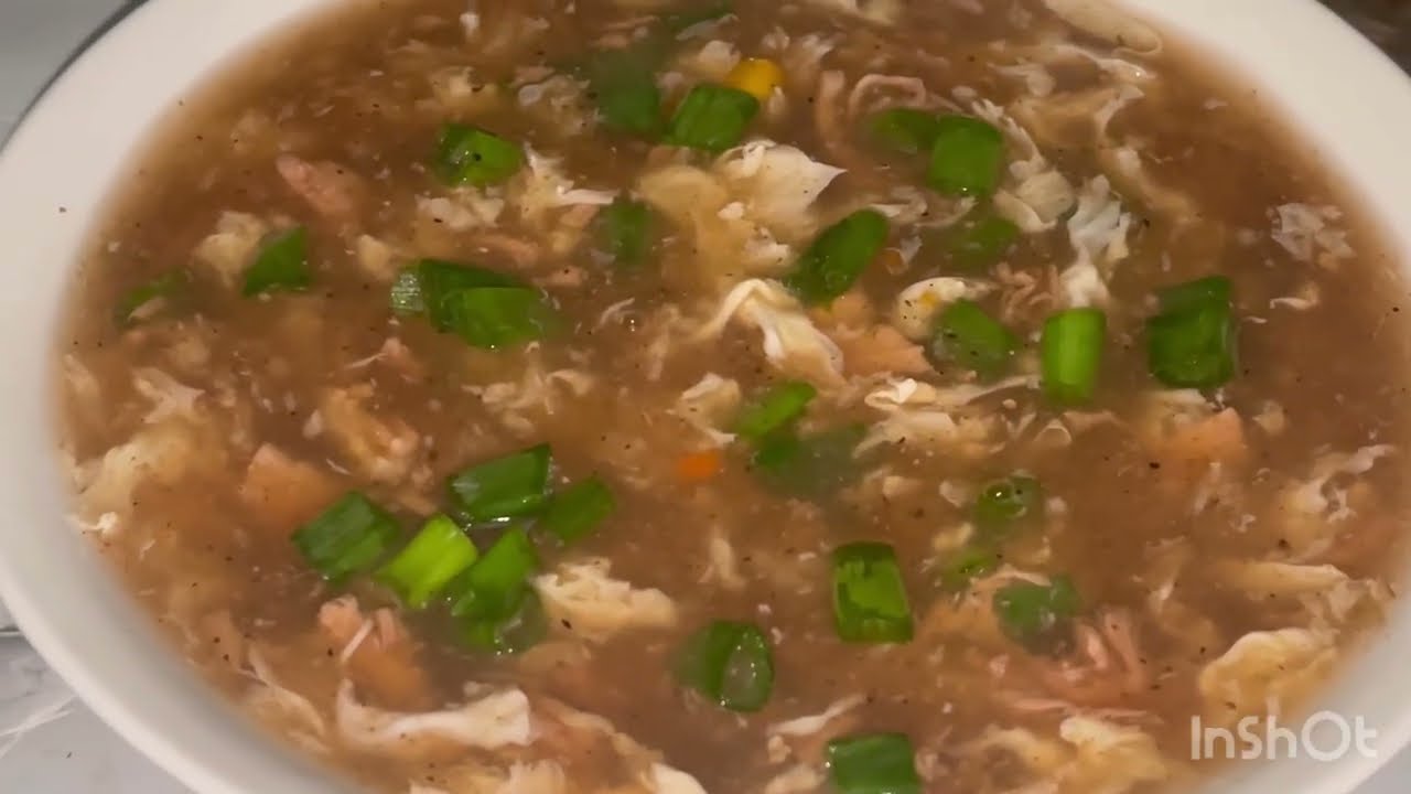 SWEET AND SOUR CHICKEN CORN SOUP 