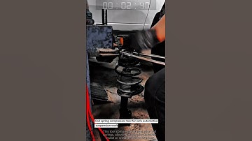 Coil spring compressor tool for safe automotive suspension work