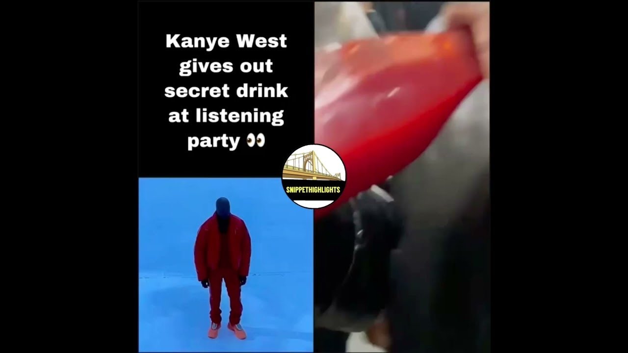 Kanye West Gives Out Secret Red Drink At Donda Release Party 🩸