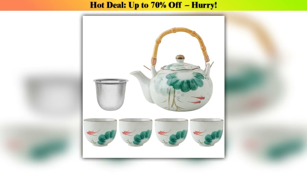 Review Old Craftsman Teapot Japanese Teapot and Cup Set Detachable looseleaf Tea infuser 1 ceramic