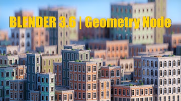 Stylized Procedural City in Blender (Geometry Nodes) - Day & Night