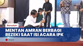 Adem Momen Mentan Amran Bagi Rezeki Pada Anak Yatim Piatu Di Tengah Pembicaraannya Dalam Acara Ipk