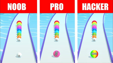 NOOB vs PRO vs HACKER || Ball Run 2048