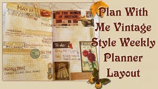Plan With Me Vintage Planner Layout