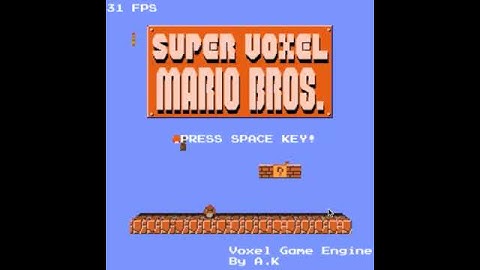 Voxel Game Engine test  ( Super Mario 2.5D 3D )