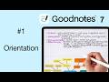 #1 Goodnotes 7: orientation for beginners