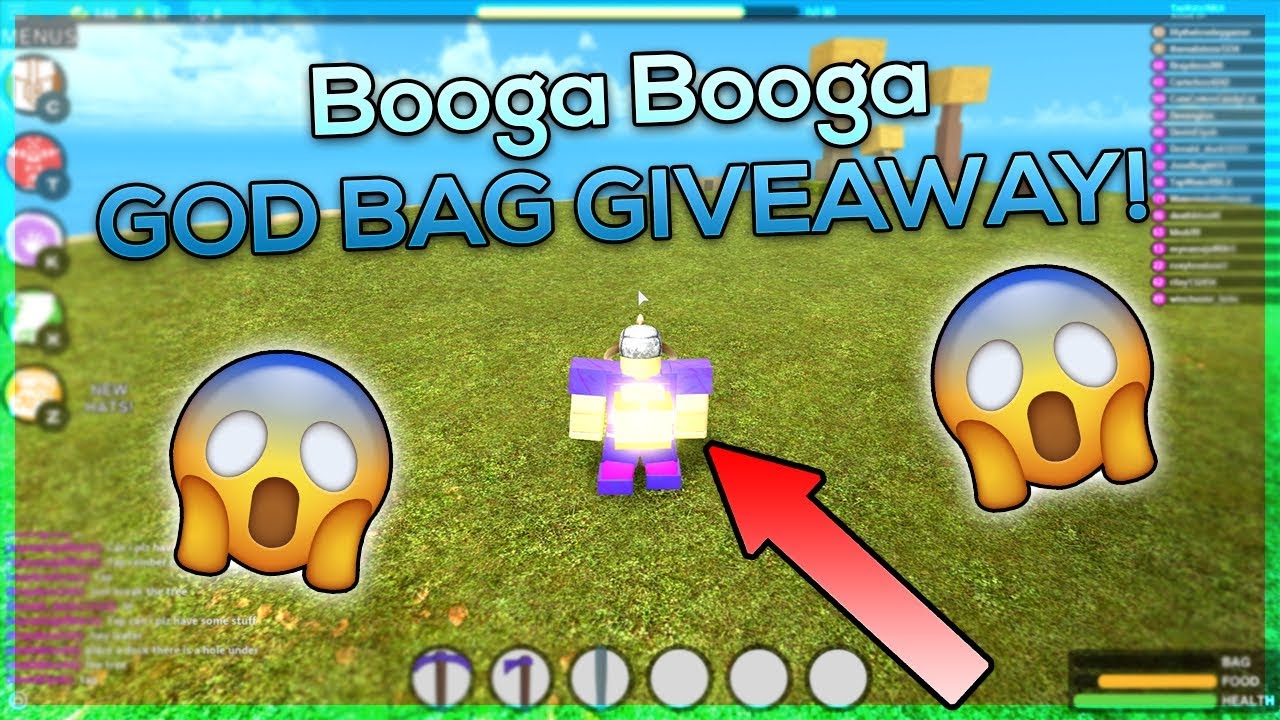 GIVING AWAY THE GOD BAG IN BOOGA BOOGA TapWaterRBLX YouTube