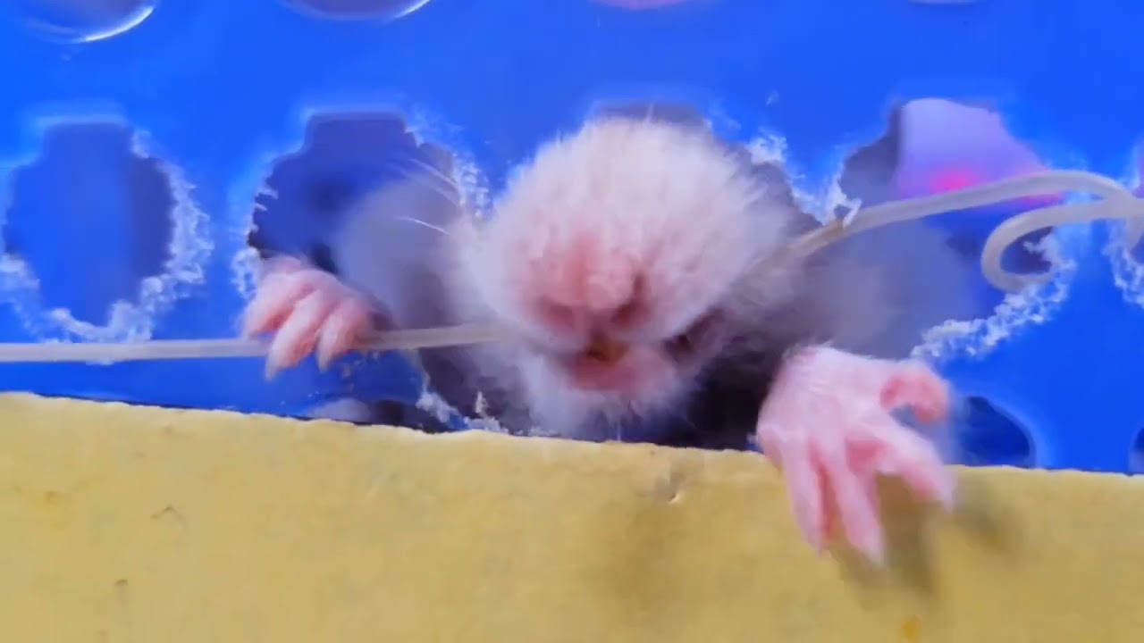 Cute Hamsters Doing Funny Things -  Bite the String.