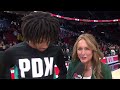Shaedon Sharpe Postgame Interview | Brightside Windows Baseline Report | vs Jazz | January 5th, 2025