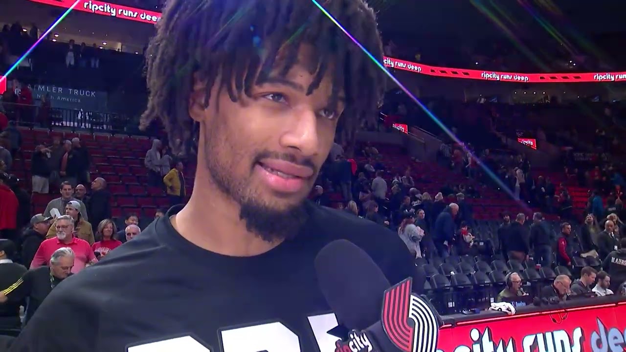 Shaedon Sharpe Postgame Interview | Brightside Windows Baseline Report | vs Jazz | January 5th, 2025