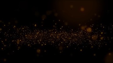 Flying Through a Cloud of Golden Particles Animated Background Loop - Full HD 1080p