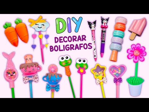 12 MANUALIDADES CON BOLÍGRAFOS – IDEAS DE MANUALIDADES ESCOLARES DECORACIONES CON LÁPICES