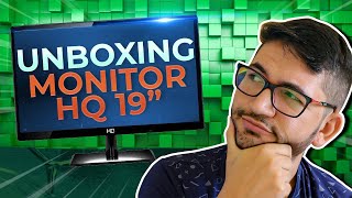 Monitor LED HQ 19.5 WHQ LED HDMI   UNBOXING