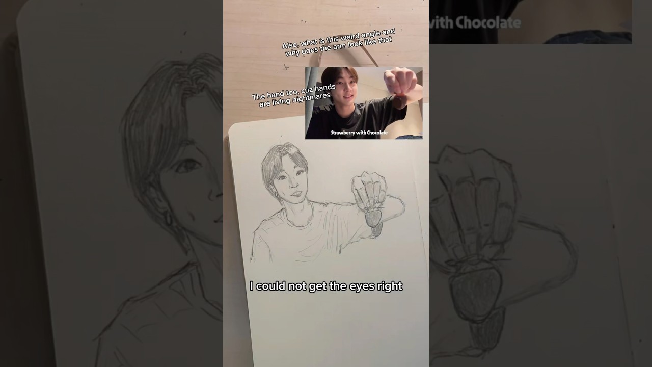 JUNGWON Sketchbook Spread Day 1: ft. the ✨iconic 🍓🍫 