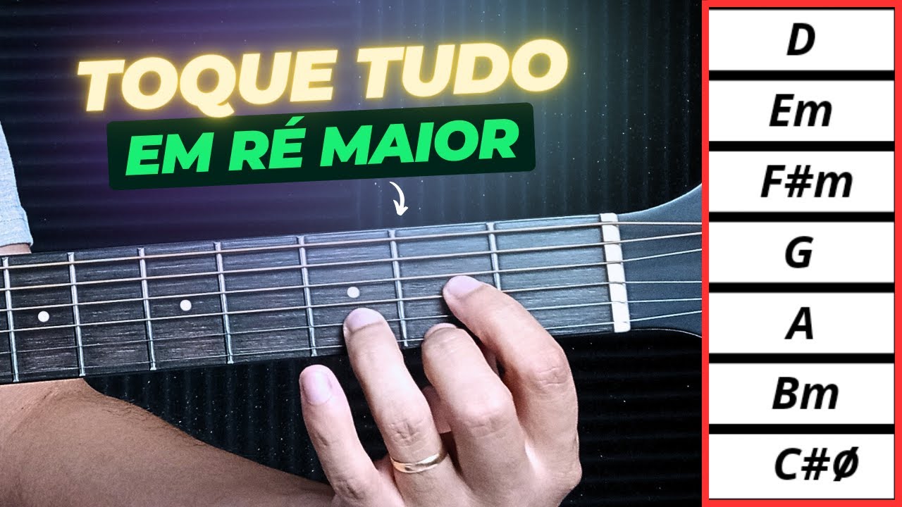 É só trazer pra RÉ e correr para o abraço | Os acordes do CAMPO HARMÔNICO de ré maior tocam tudo!