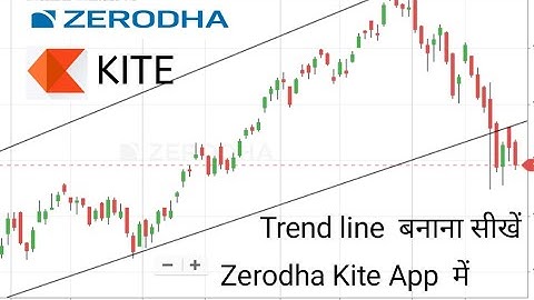How to draw trend line in Zerodha Kite app ||Trend line in mobile