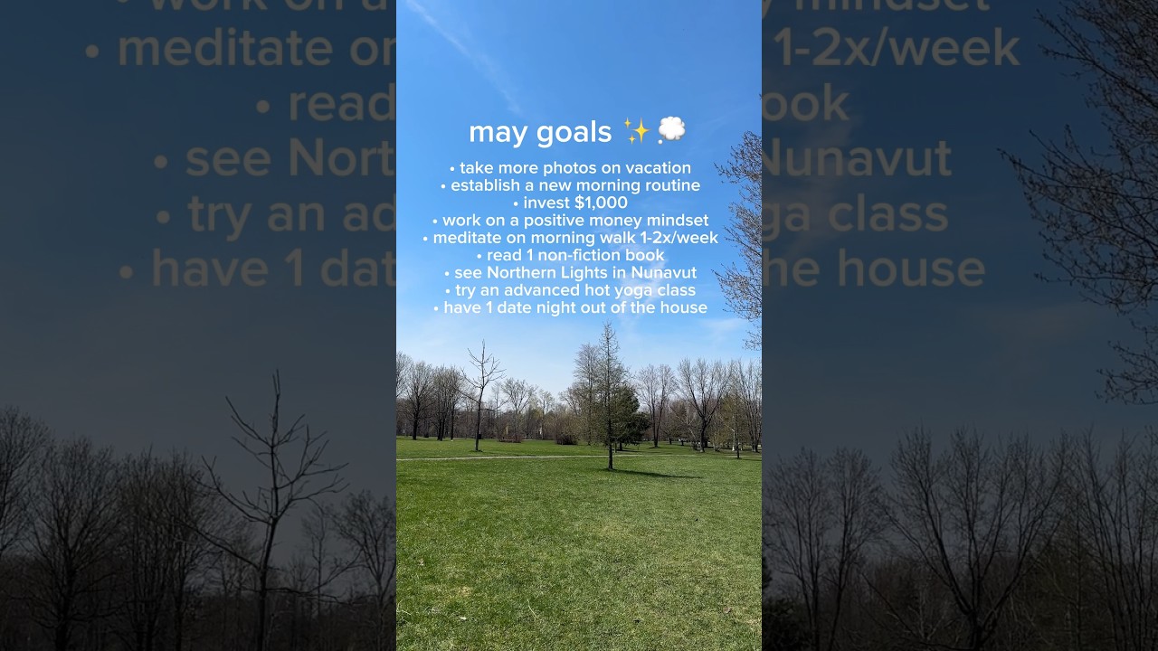 New monthly goals! What are your May goals? 