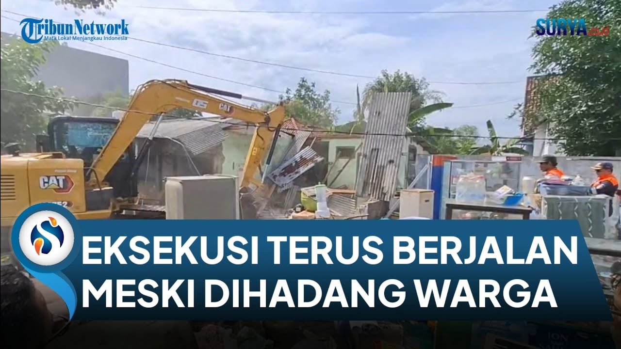 Dihadang Warga, Eksekusi Lahan PT KAI di Stasiun Sidoarjo Tetap Berjalan