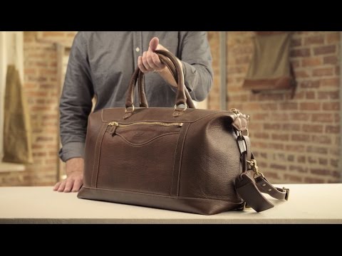 full grain leather travel bag