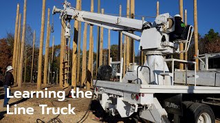 Lineman explains digger derrick truck