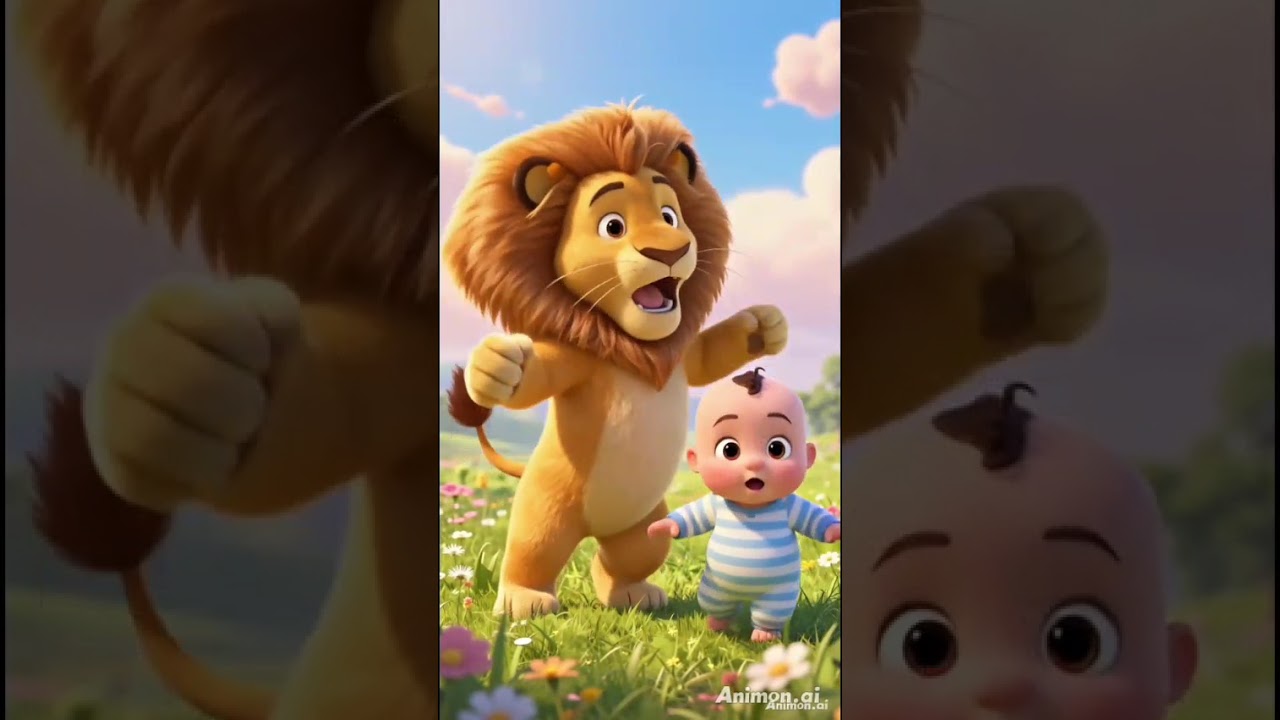 "Baby Animal Dance " Baby lion go roar roar.Baby duck go quack some more! Baby elephant stomp stomp,