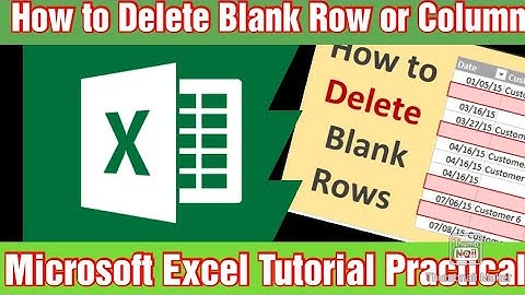 How to Delete Blank  Rows Cells Columns in Microsoft Excel. How to Delete Blank Row in Excel