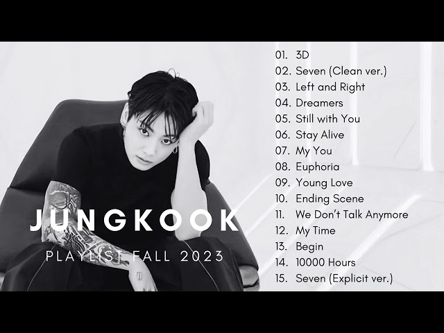 Jungkook Playlist Fall 2023 #BTS #방탄소년단 #전정국 #정국 class=