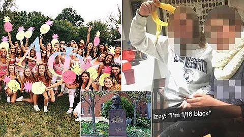 GWU sorority girls post 'r acist' photo with banan...